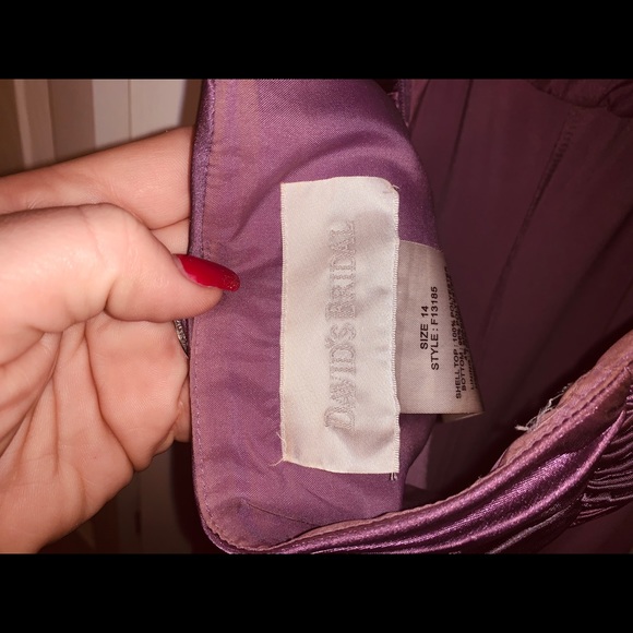 David’s Bridal Bridesmaid dress in lilac Size 14 - Picture 6 of 8